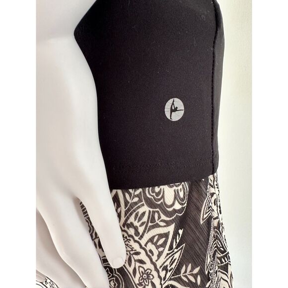 90 Degree Black Sleeveless Mesh Sheer Detail Workout Yoga Tank Top Size XS - Picture 9 of 10